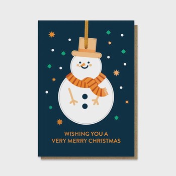 Stormy Knight - Smiley Snowman Bauble card - BAUB20
