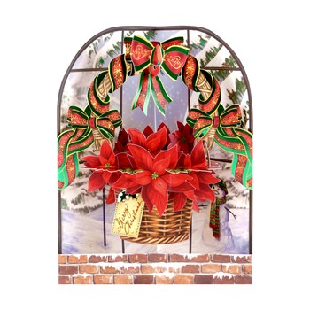 Santoro - Poinsettia Swing Card - XSC198