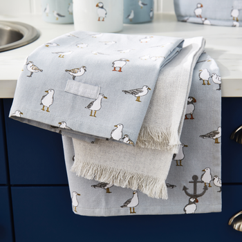 COASTAL BIRDS TEA TOWELS - SET OF 3