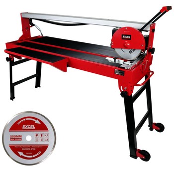 Excel 1250mm Wet Tile Cutter Bridge Saw 240V/1200W with Free Diamond Blade