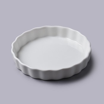 FLUTED PORCELAIN PIE AND QUICHE DISH - 13.5CM