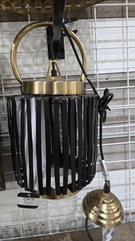 Black & Gold Metal 1 light pendant