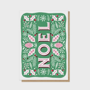 Stormy Knight - Noel Pattern letterpress card - P&P076