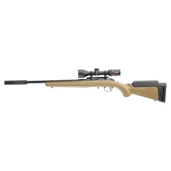 Ruger American Ranch Rimfire Blued 16" Threaded Tan .22 LR + Burris Fullfield IV Riflescope 2.5-10x42mm Illuminated Ballistic E3