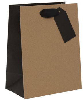 Glick - Medium Bag Ribbed Kraft/Black - GMR59