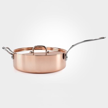 SAMUEL GROVES COPPER INDUCTION SAUTE PAN WITH LONG HANDLE - 26CM