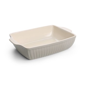CLASSIC GLAZED RECTANGULAR ROASTING DISH - SOFT GREY