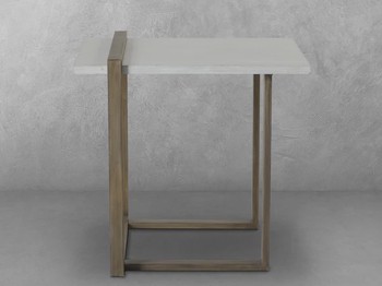 Aimee End Table, White