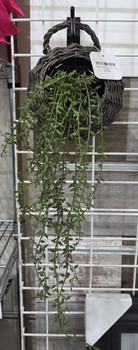 Rattan Basket with Artificial Leaves
