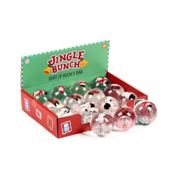 Puckator - Jingle Bunch Christmas High Bounce LED Flashing Bouncy Ball - XTY1039