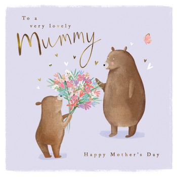 Ling Design - Bear Giving Mummy Flowers-MIIB0077