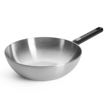 WOLL 'LOGIC STEEL' WOK WITH REMOVABLE HANDLE - 30CM