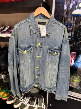 Purple Brand Blue Denim Jacket Neon Acc