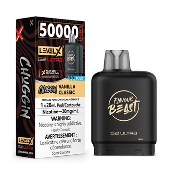 Level X Flavour Beast Chuggin' G2 Ultra 50K Pod - Vanilla Classic Iced