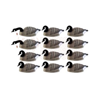 Game on Canadian Geese Free Standing Decoy Shells Flocked Head 32" 12-Pack
