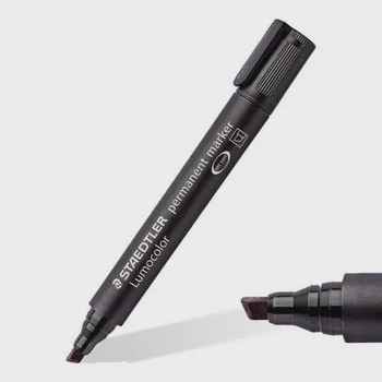 Staedtler Lumocolour 317 Medium Chisel Tip Permanent Marker Black 317-9