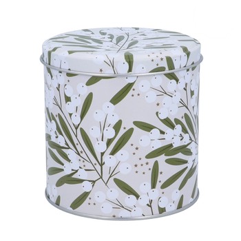 MISTLETOE IVORY CHOCOLATE TIN