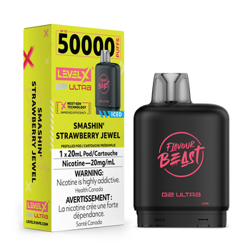 Level X Flavour Beast G2 Ultra 50K Pod - Smashin' Strawberry Jewel Iced