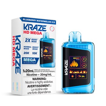 Kraze HD Mega 20K Kraze HD Mega - Blueberry Watermelon Ice