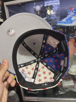 Supreme x Mitchell & Ness Teams New Era Royal Fitted Cap size 7 1/4 • Brand New [4427] - view 5