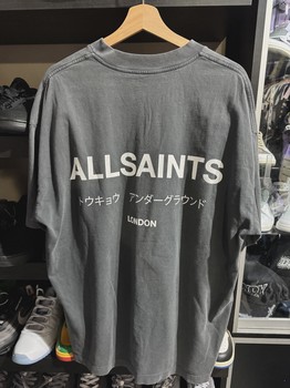 All Saints Small Logo Grey Tee (size L) • Pre-Owned [9629] - view 2