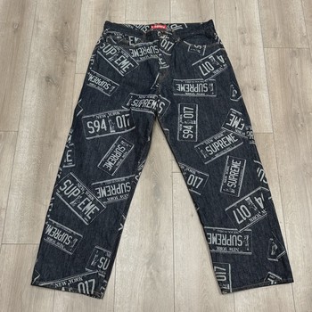 Supreme License Plate Baggy Jean Rigid Indigo • Pre-Owned [3995] - view 4