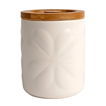 CARNABY CERAMIC JAR - IVORY