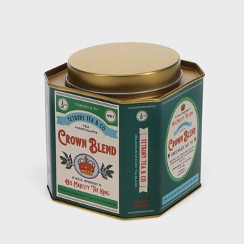 METAL TEA CADDY - CROWN BLEND