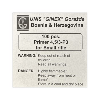 Ginex Small Rifle Primers 1000 Count
