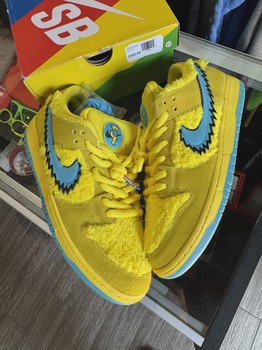 Nike SB Dunk Low Grateful Dead Bears Opti Yellow • Brand New [7797] - view 4