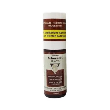Scherell's Schaftol Stock Oil Reddish Brown 50ml + Sponge
