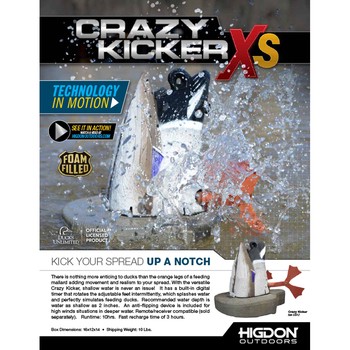 Higdon XS Crazy Kicker Mallard Drake Decoy 12V