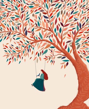 Art File - Agnes Woman on Swing - AG06A (D)