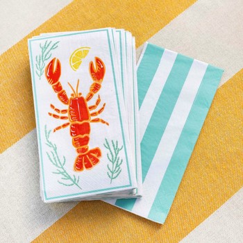 BON APPETIT LOBSTER PAPER NAPKINS - PACK OF 16