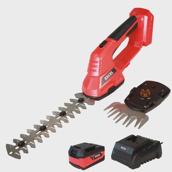 Excel 18V Hedge Trimmer Cutter & Grass Shear with 1 x 5.0Ah Battery & Fast Charger EXL5204