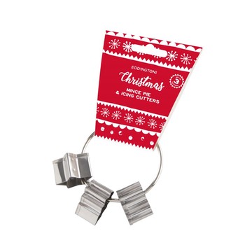 MINCE PIE AND ICING CUTTERS - SET OF 3