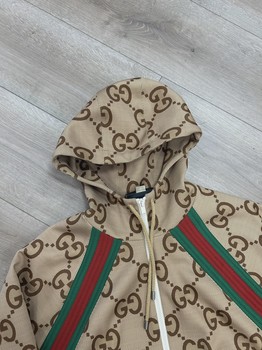 GUCCI Jumbo GG Zipped Hoodie • Pre-Owned [7596] - view 4