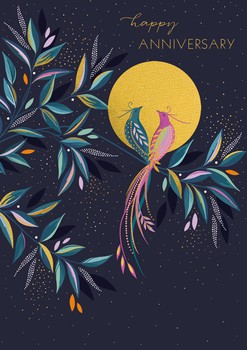 The Art File - Anniversary Two Birds Card