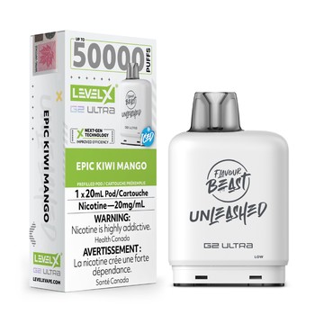 Level X Flavour Beast Unleashed G2 Ultra 50K Pod - Epic Kiwi Mango Iced