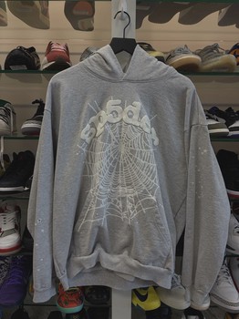 Sp5der OG Web Hoodie Heather Grey • Pre-Owned [0318] - view 2