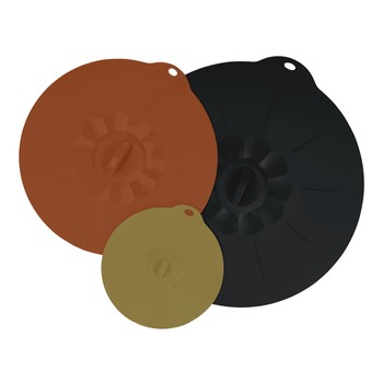 &AGAIN SET OF 3 SILICONE BOWL LIDS