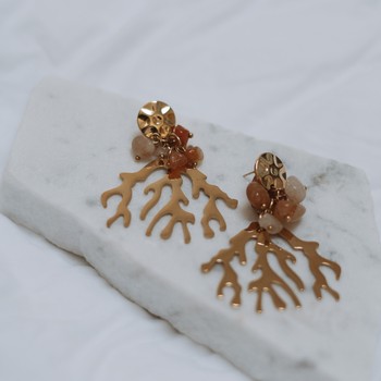 Oorbellen coral