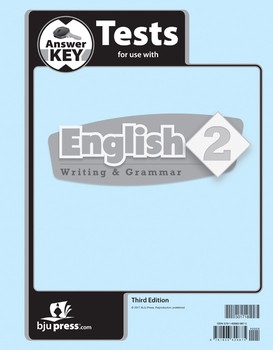 BJU ENGLISH 2 TEST KEY 3RD ED