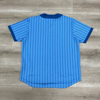 FW18 Supreme Vertical Logo Baseball Jersey Blue/Yellow - view 7