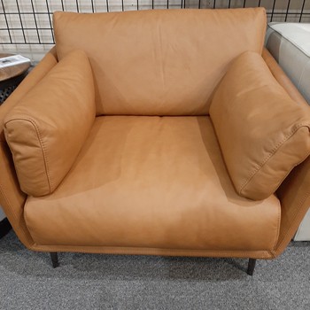 Hallie Leather Chair Carmel