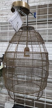 Bronze Cage Pendant Light