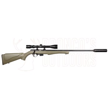 Rossi 8117 .17 HMR Green Stock + Nikko Mountmaster 3-9x40 + Sonic 35 Rimfire Suppressor