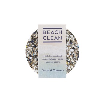 BEACH CLEAN ROUND COASTERS - SET -OF 4