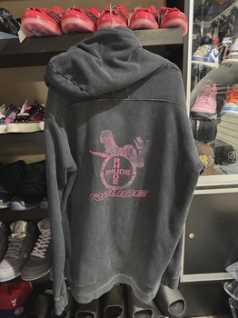 Rhude Fumear Mata Black Distressed Hoodie XL • Pre-Owned [7867] - view 2