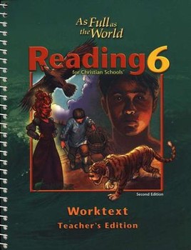 BJU Press Reading 6: As Full As The World, Worktext Answer Key